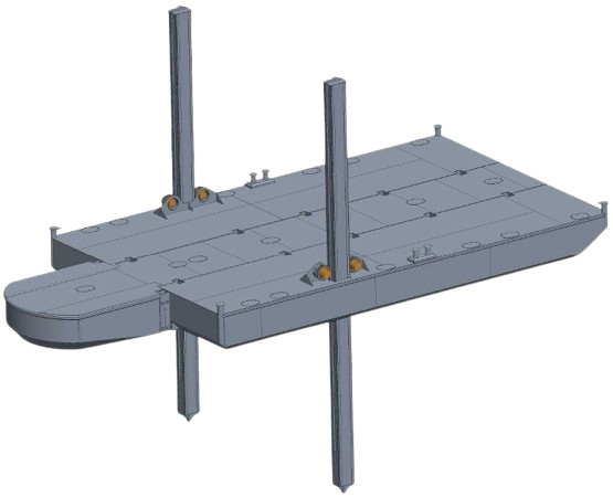 DB-261 - Steel Work Pontoon with spuds