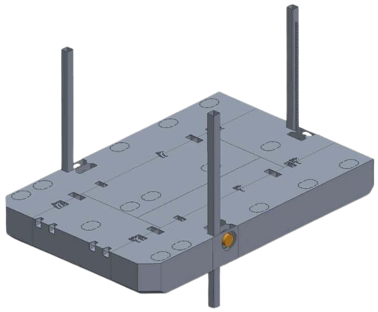 FWP-102 - Floating Work Platform with spuds